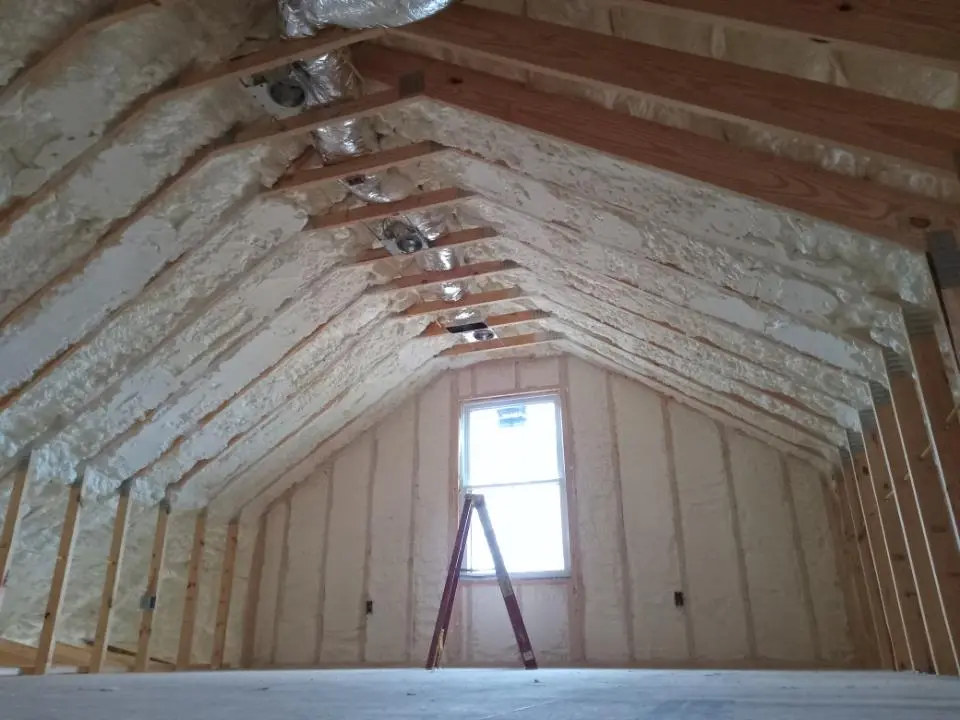 Spray foam roofing application for Crawl Space Insulation project in Whitehall